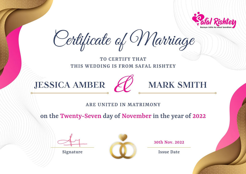 marriage certificate